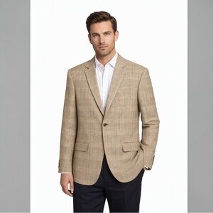 Lauren Ralph Lauren Men Slim Fit Blazer Sport Coat 42R Houndstooth Wool Blend